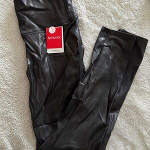 SPANX Faux Leather Leggings - Black